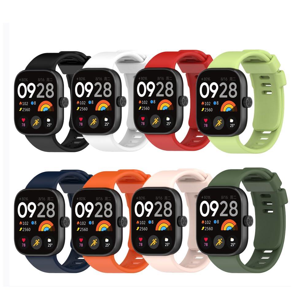 【マラソンエントリーでポイント10倍】PINHEN for Redmi watch4 シリコンバンド 8本セット 替えバンド スマートウォッチベルト スポーツバンド 腕時 計バ ン ド (Redmi watch4(8 Pcs))