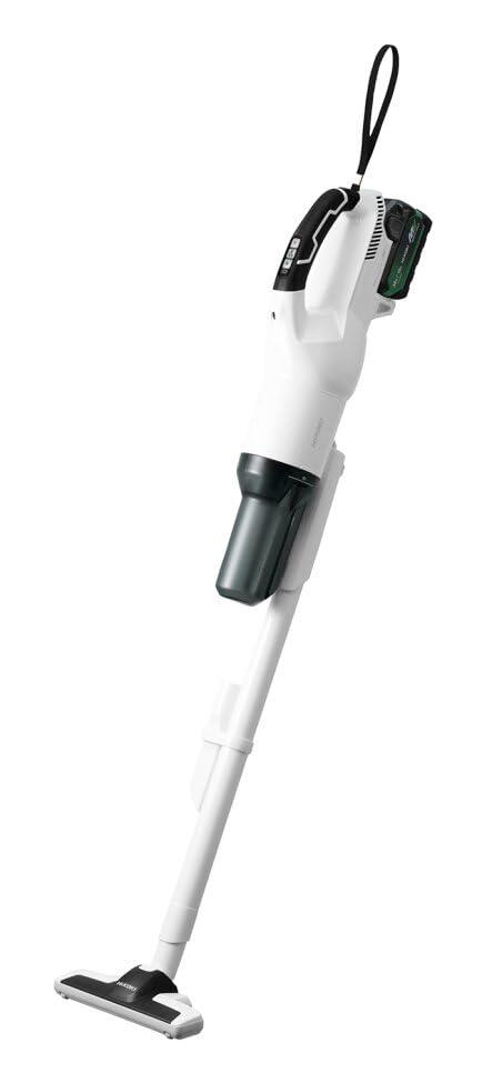 HiKOKI(ハイコーキ) 36V 2段サイクロン式 コードレス掃除機 R36DB(SC) ホワイト バッテリー1個・充電器付 ハンディ スティック クリーナー 紙パック不要 軽量ハ イパ ワー 強力吸引 R36DB(SC)(XPZ)