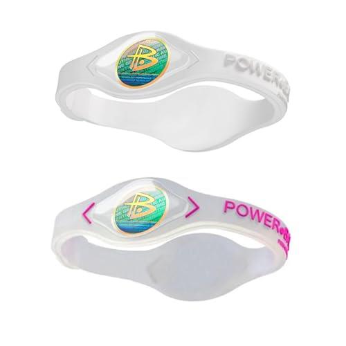 POWER·BALANCE 2Pcsオリジナルの本物のパフォーマンスリストバンドシリコンゴムリストバンド、スポーツブレスレットメンズレディース、パワーパランス ックバングル安全防水軽量耐久性
