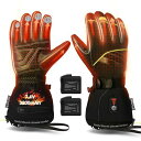 ThxToms 電熱グローブ ヒーター手袋 防寒手袋 充電式 7.4V 3200mAh急速充電 3段階温度調節 バッテリー残量表示が4段階 加熱温度40〜65℃...