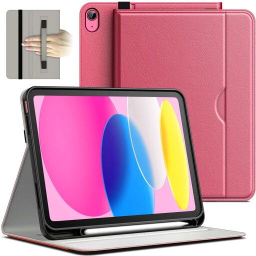 【マラソンエントリーでポイント10倍】J E Di re ct iPad 10 ケース (10.9インチ、2022モデル、第10世代用) PUレザー ビジネスフォリオ タブレット保護カバー Pencilホルダーとポケット付き マルチアングルの視聴 (ピンク) 【マラソンエントリーでポイント10倍】J E Di re ct iPad 10 ケース (10.9インチ、2022モデル、第10世代用) PUレザー ビジネスフォリオ タブレット保護カバー Pencilホルダーとポケット付き マルチアングルの視聴 (ピンク)