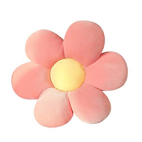 座布団 可愛い ざぶとん 花 クッション ふわふわ抱 き 枕 フロアクッション 厚め 座り心地いい オ フィ ス用クッション 椅子用 (ピンク)