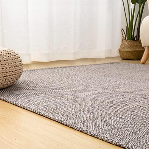 OIGAE ラグ カーペット 春 夏 190x190cm 2畳 ラグマット ヘリンボン柄 北欧 じゅうたん 無地調 幾何学模様 床保護 防音 リビング 滑り止め オールシーズン適用 安心素材 ブラウン