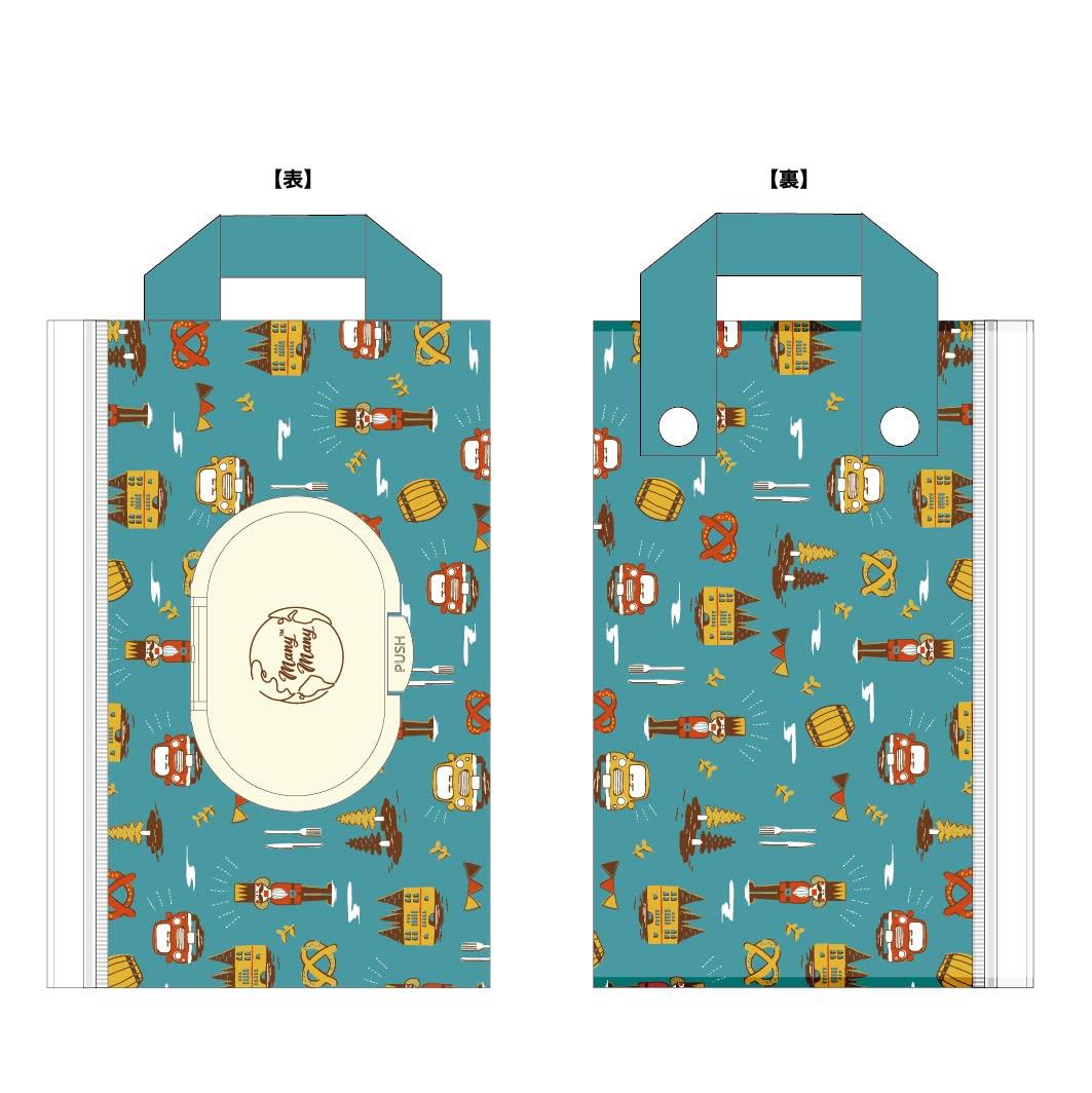 丸眞 ティッシュケース ウェットティッシュケース おしりふきケース Many Many メニードイツ 約H14.5×W..