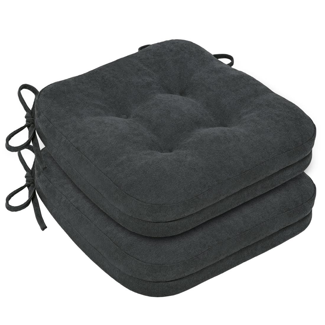 Shinnwa 座布団 クッション 椅子用 厚め7cm 低反発+高反発 二層構造 竹炭入り 除湿消臭 ふわふわ お尻が痛くならない ざぶとん 馬蹄型 椅子クッシ...