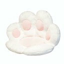 猫の肉球クッション かわいいクッション 猫の肉球の形 レイジースーザン クマの肉球 チェアクッション 暖かい フロアクッション レストランに適しています オ フィ スチェア 子供部屋 面白い 子供用ギフト (ホワイト)