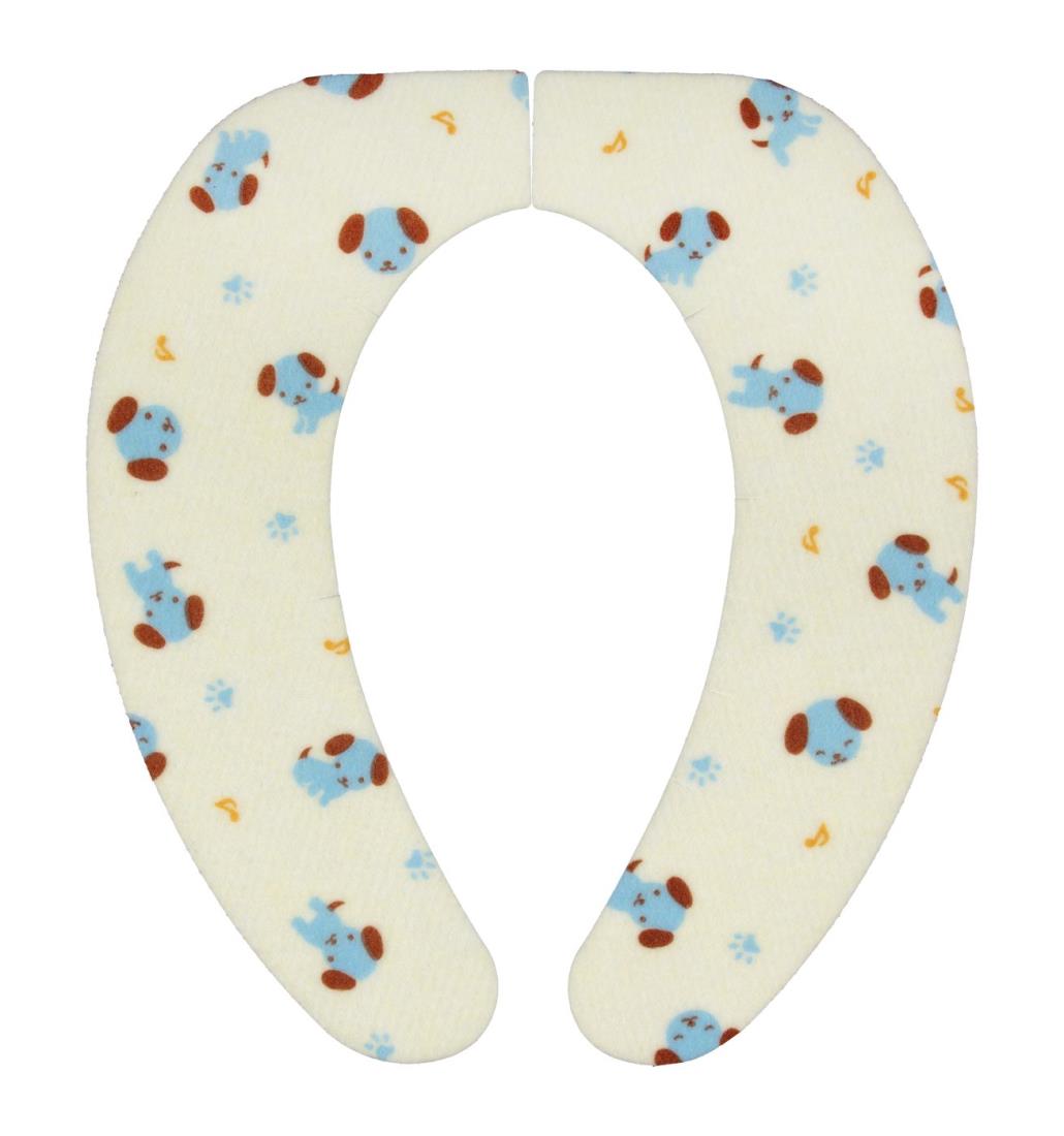 サ ン コー ズレない トイレ 便座 カバー イヌ おくだけ吸着 消臭 洗える 日本製 KC-61