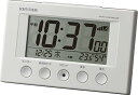 【マラソンエントリーでポイント10倍】リズム(RHYTHM) 目覚まし時 計 電 波時 計 温度計・湿度計付き フィットウェーブスマート 白 77×120×54mm 8RZ166SR03