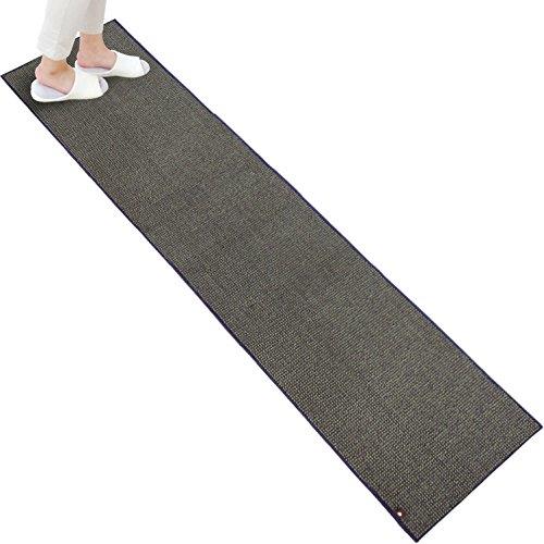【マラソンエントリーでポイント10倍】オカ PLYS base (プリスベイス) キッチンマット 約45×240cm (ブラウン) 日本製 洗える