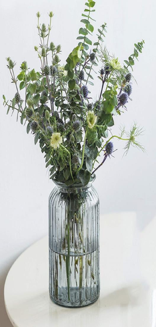 ガラス 花瓶 クリア ガラス フ ラ ワ ーベース 大 ストレート型円柱 ガラス製 花瓶 花器 透明 ヨーロピアンスタイル フ ラ ワ ーベース 硝子瓶 北欧風 花器 おしゃれ 美しい セメントカラフル 北欧風