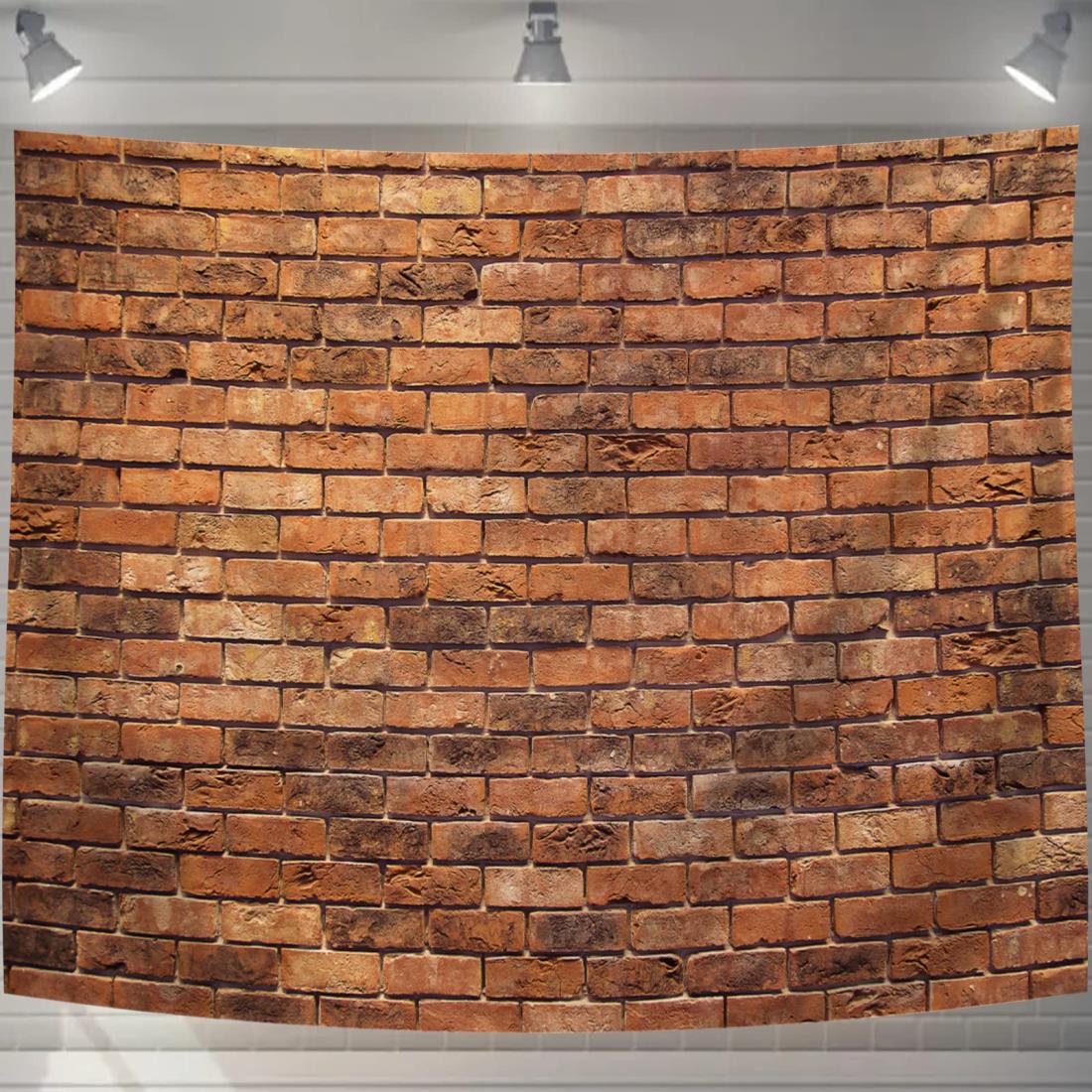 U-SITU タペストリー 壁掛け 壁飾り レンガ壁 オシャレ 背景 多機能 布ポスター インテリア 雰囲気転換..