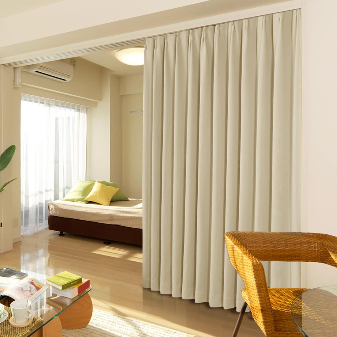 Deconovo 遮光カーテン 幅200cm丈178cm 2枚入 仕切り防寒 幅広い 形状記憶加工 北欧 ドレープカーテン おしゃれ UVカット 断熱 節電対策...