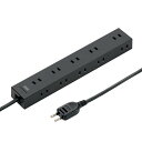 【マラソンエントリーでポイント10倍】サンワサプライ(Sanwa Supply) 電源タップ 10個口・2P (1m) たくさん挿せるレイアウト 強力ネオジムマグネット ほこりシャッター スイングプラグ ブラック TAP-2210-1BK