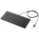 【マラソンエントリーでポイント10倍】エレコム キーボード 有線 パンタグラフ ミニキーボード ブラック TK-FCP096BK