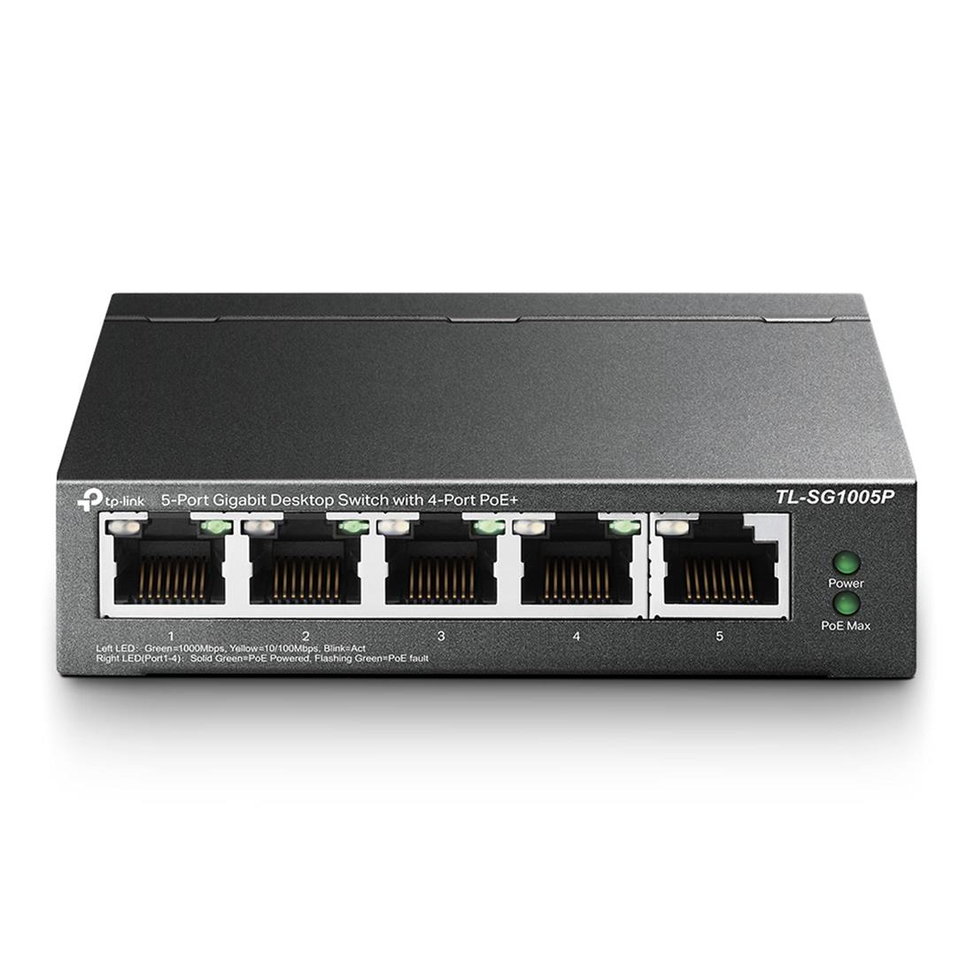 【スーパーSALEポイント10倍】TP-Link スイッチングハブ ギガ 5ポート PoEハブ (4x PoE対応 全体最大56W) アンマネージ 5年保 証 TL-SG1005P