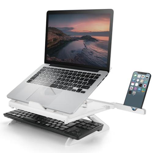 エレコム ノートPCスタンド 折りたたみ8段階 9.5cm 折りたたみ時サイズ:幅280×厚み280×高さ26mm 耐荷重:10kg ホワイト PCA-LTSH8WH