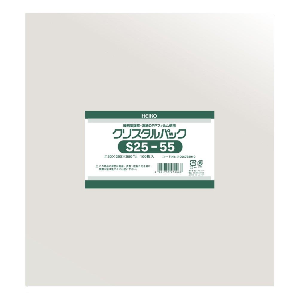 ヘイコー 透明 OPP袋 ク リ ス タ ルパック 25×55cm 100枚 S25-55