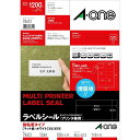【マラソンエントリーでポイント10倍】エーワン ラベルシール 強粘着タイプ 12面 100シート 78612