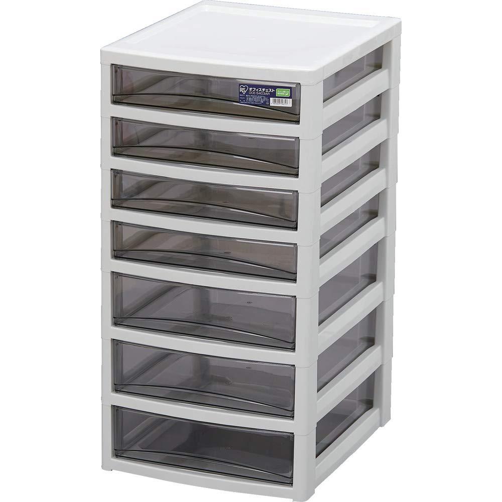【浅型4段+深型3段】アイリスオーヤマ レターケース 引き出し段数組み換え可能 クリアタイプ デスク収..