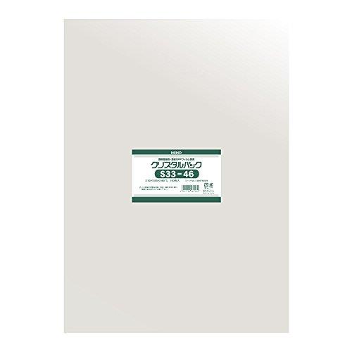 シモジマ(Shimojima) ヘイコー 透明 OPP袋 ク リ ス タ ルパック 33×46cm 100枚 S33-46