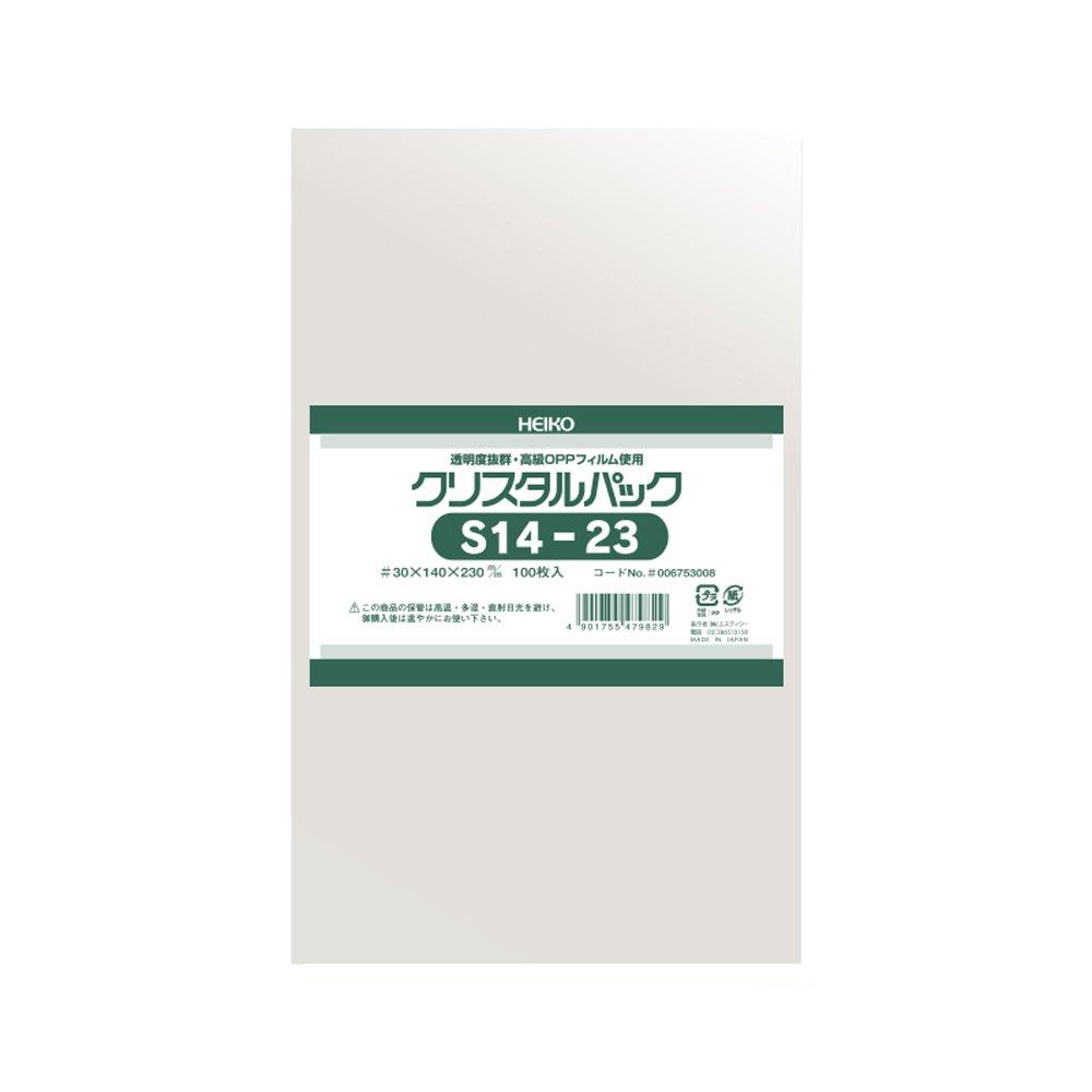 ヘイコー 透明 OPP袋 ク リ ス タ ルパック 14×23cm 100枚 S14-23