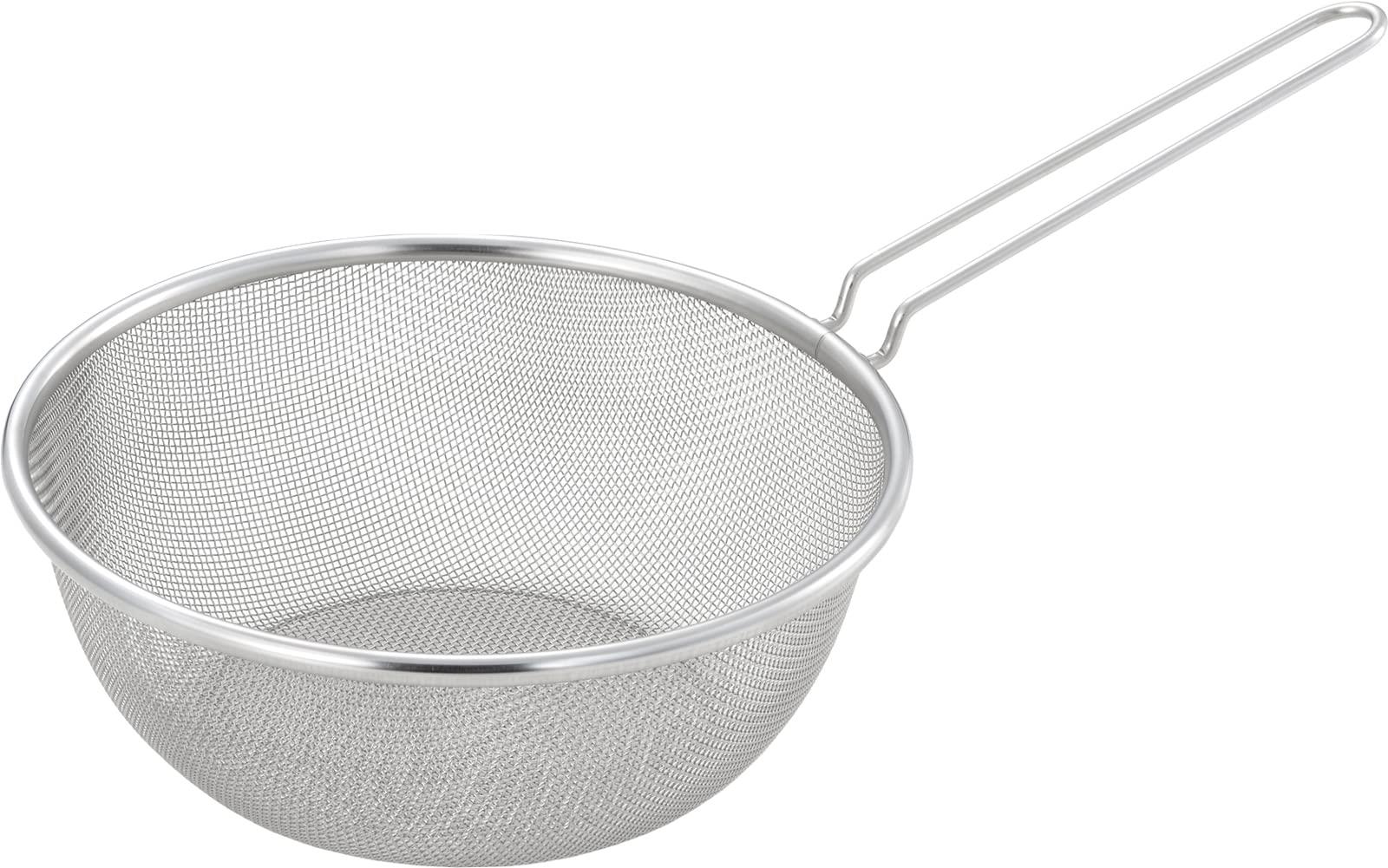ヨシカワ 片手ザル 20cm 味壱 ステンレスゆきひら鍋用 SJ3363 シルバー