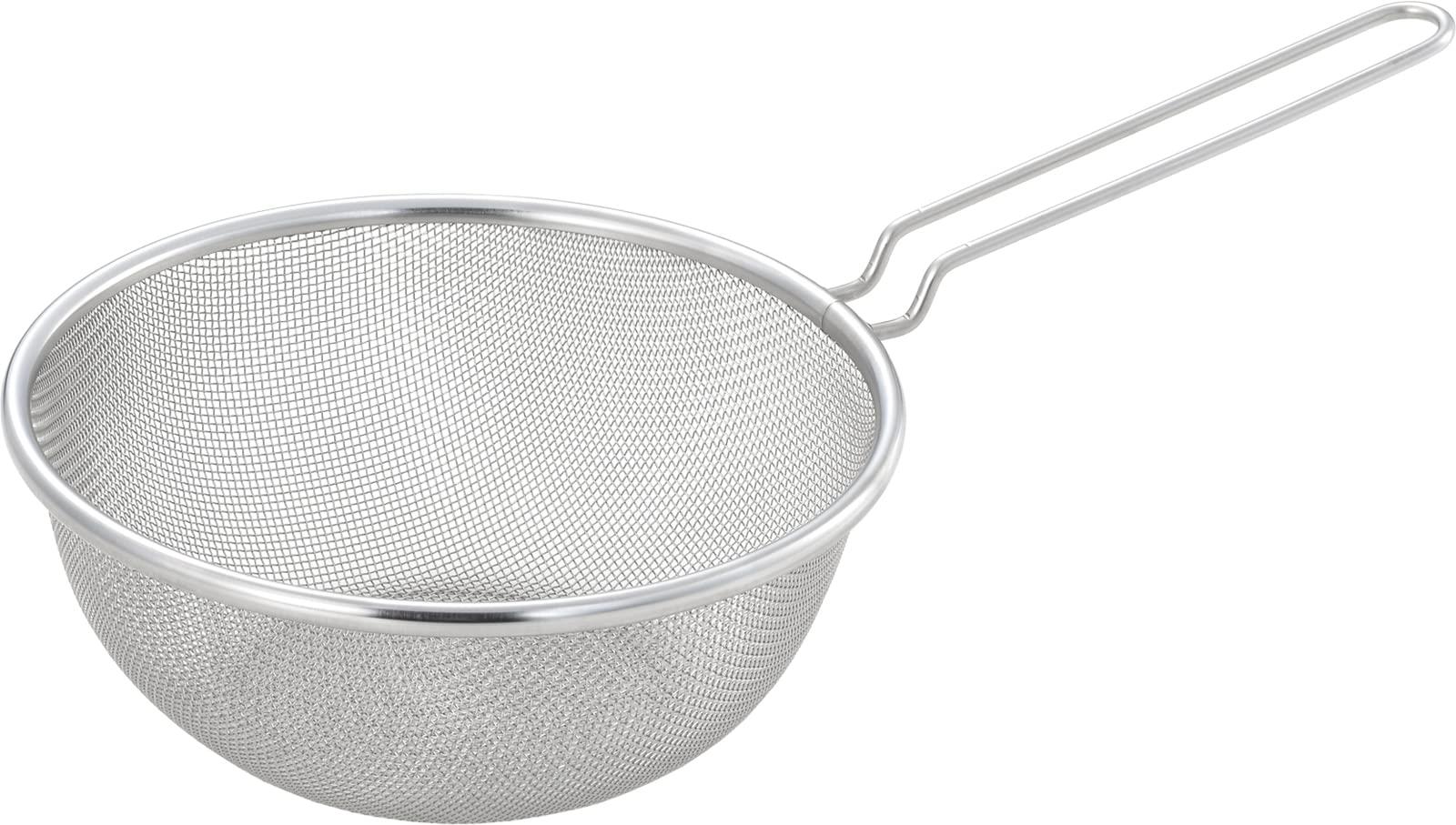 【マラソンエントリーでポイント10倍】ヨシカワ 片手ザル 18cm 味壱 ステンレスゆきひら鍋用 SJ3362 シルバー