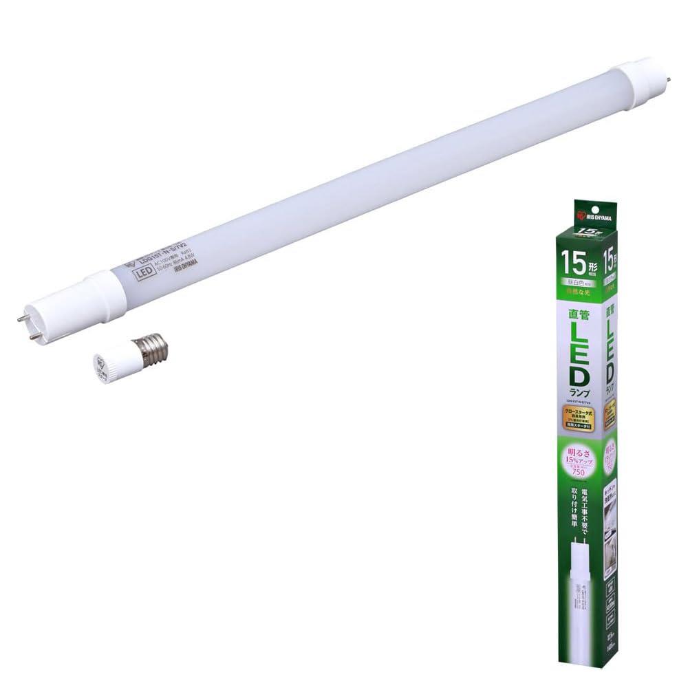アイリスオーヤマ LED蛍光灯 LED直管ランプ 15形 工事不要 グロースタータ式器具専用 昼白色 LDG15T・N・5/7V2 並 行 輸 入 品