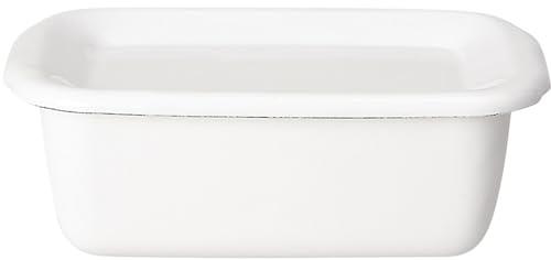 野田琺瑯(Nodahoro) 保存容器 ホーロー 耐熱 角型 レクタングル 深型 Sサイズ 琺瑯蓋付 ホワイトシリーズ 日本製 WFH-S