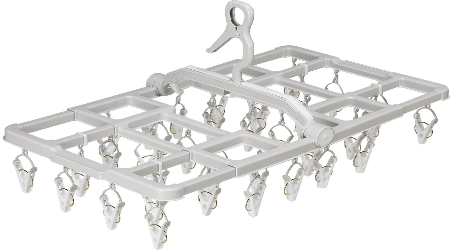 ツウィンモール 洗濯物干しスライドハンガー グレー 38ピンチ BEILU BE-02G