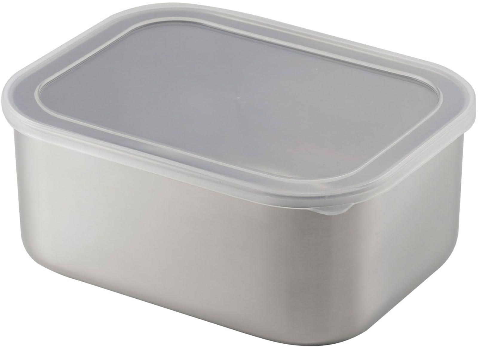 下村企販 保存容器 角バット 深型 大 【日本製】 作り置き 下ごしらえに便利 サビにくい 一時保存 フタ付き ママクック 燕三条 43253