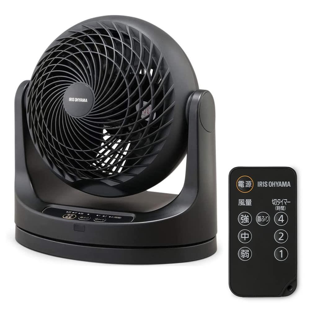 アイリスオーヤマ サーキュレーター 14畳 リモコン首振り マ カロン型 PCF-MKC18-B ブラック