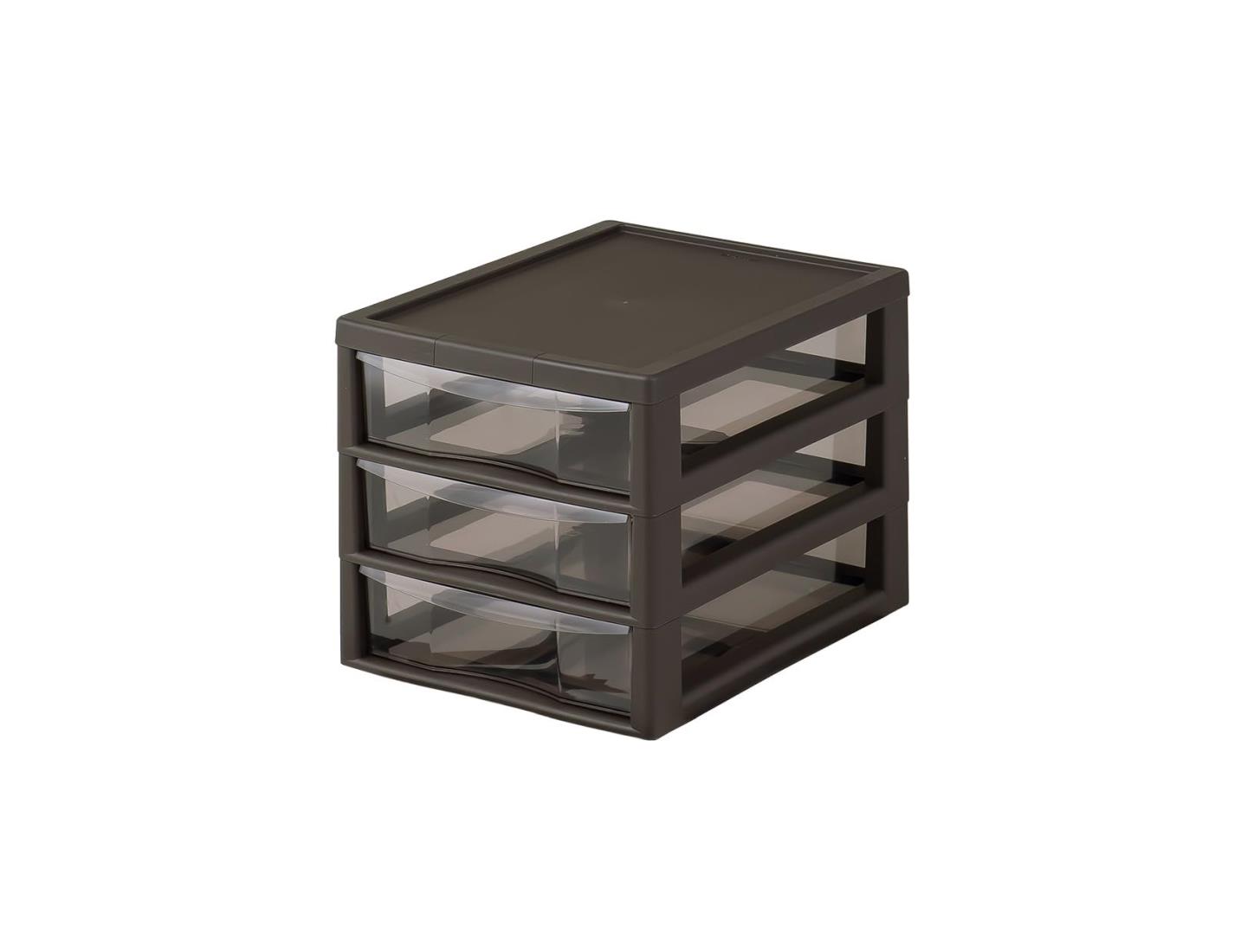 ジェーイージェー アプロス 深型 3段 ダークブラウン 155069