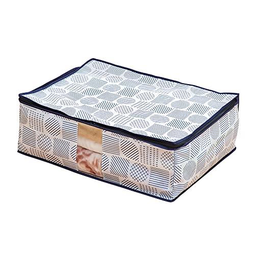 アイメディア(Aimedia) 毛布収納袋 収納ケース ふとん用 タオルケット 収納ボックス 収納袋 北欧柄 不..