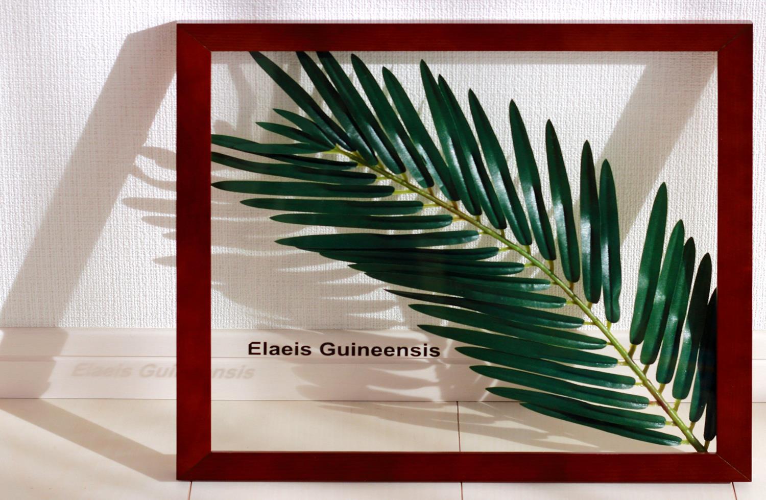 リーフパネル 日本製 手作り ギニアアブラヤシ あゆわら製飾り方説明書付き 絵画 インテリア 壁掛け 額入り リーフパネル アートパネル リビング 玄関 プレゼント モダン アートフレーム おしゃれ