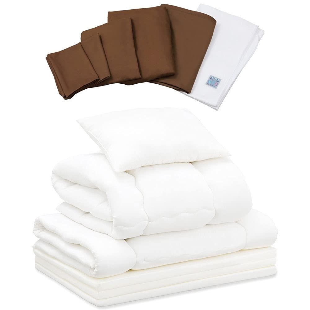 アイリスオーヤマ 布団セット マ ット レ ス付10点セット 除湿シート付 低反発敷布団 重ね使いでふっく..