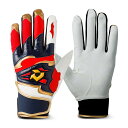 【マラソンエントリーでポイント10倍】ディマリニ(DeMARINI) バッティンググラブ 両手用 DM-1 WB5738004L ネイビー/レッド L