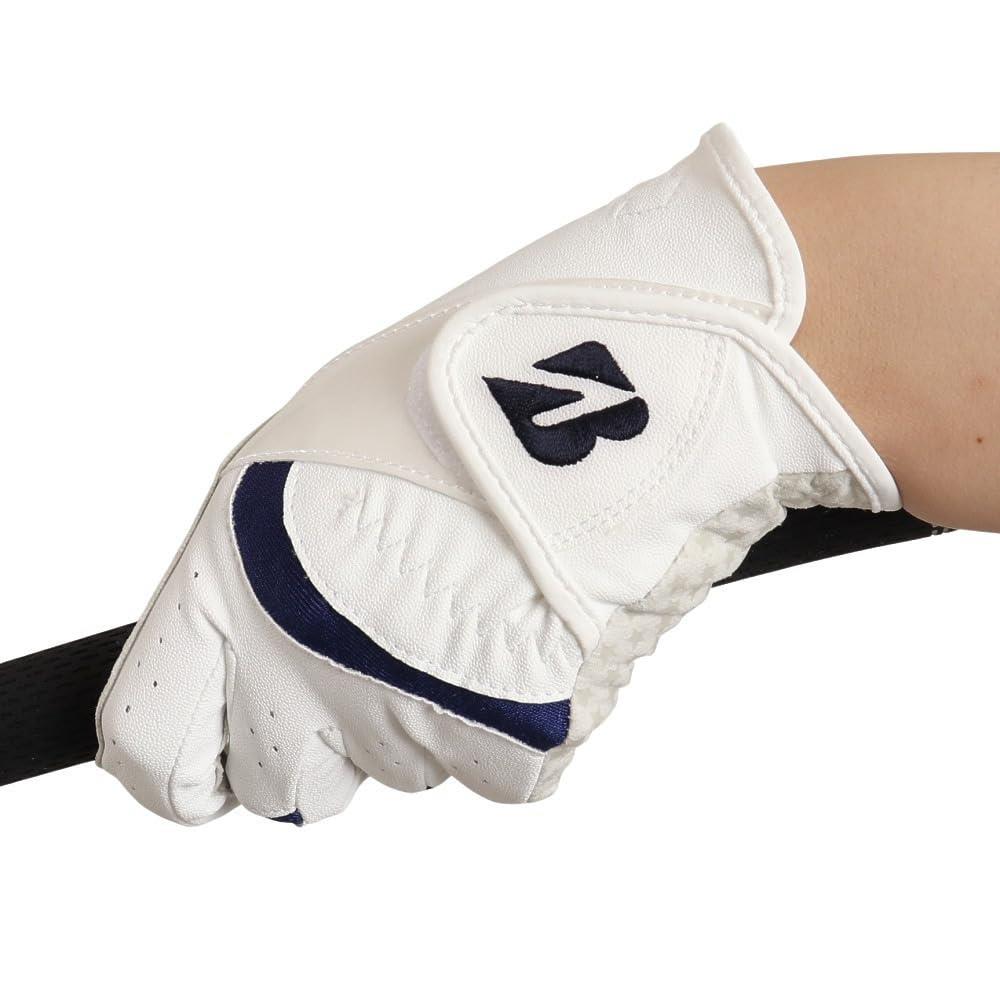 ブリヂストン(BRIDGESTONE) ゴルフグローブ ULTRA GRIP LADY GLG27L 左手用 レディス ホワイト×ネイビー 21cm