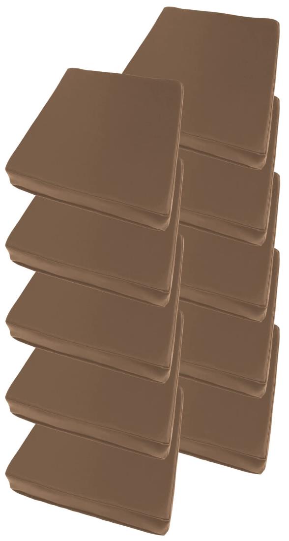 【マラソンエントリーでポイント10倍】金鵄 レザークッション 低反発 高反発 座布団 コラム 40x40x5 (ブラウン, 10)