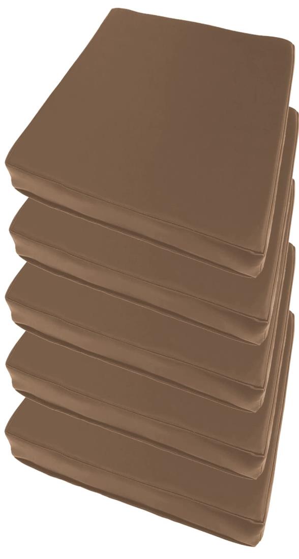 金鵄 レザークッション 低反発 高反発 座布団 コラム 40x40x5 (ブラウン, 5)(3)