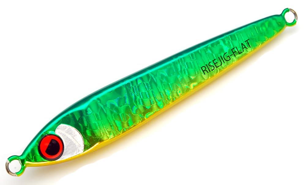 【マラソンエントリーでポイント10倍】ライズジャパン(RISE JAPAN) ライズジグ フラット 80g RJ04 グリーンゴールド