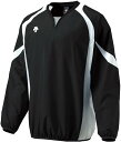【マラソンエントリーでポイント10倍】DESCENTE(デサント) 野球 プラクティスウェア ウインドジャック PJ-320B メンズ ブラック×ホワイト×シルバー