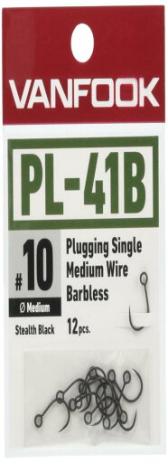 VANFOOK(ヴァンフック) PL-41B プラッギングシングル ミディアムワイヤー バーブレス ステルスブラック #10 VANFOOK(ヴァンフック) PL-41B プラッギングシングル ミディアムワイヤー バーブレス ステルスブラック #10