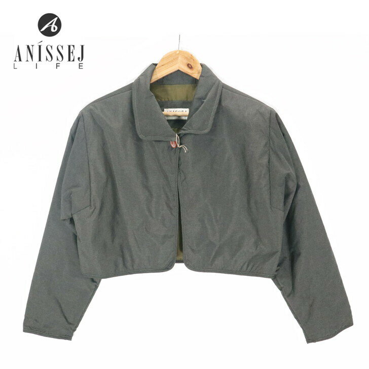 Rakuten - 75％オフ 新品 正規品 ANISSEJ LIFE アニセイライフ ジャケット Mサイズ チャコールグレー M～LLサイズ レディース ショート丈ジャケット カバーオール 1ボタン ou00138al