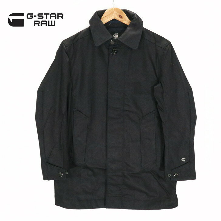 60％オフ 新品 正規品 ジースターロゥ G-Star RAW コート XS S メンズ Sサイズ Mサイズ ブラック ステンカラーコート ハーフコート ブラックデニム コットン×ポリウレタン 秋冬 D15057-8176-001