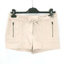 92%オフ 訳あり品 新品 正規品 プリングル PRINGLE ショートパンツ 6サイズ レディース Sサイズ ベージュ 綿麻 コットン リネン 春夏 PLE770-6803