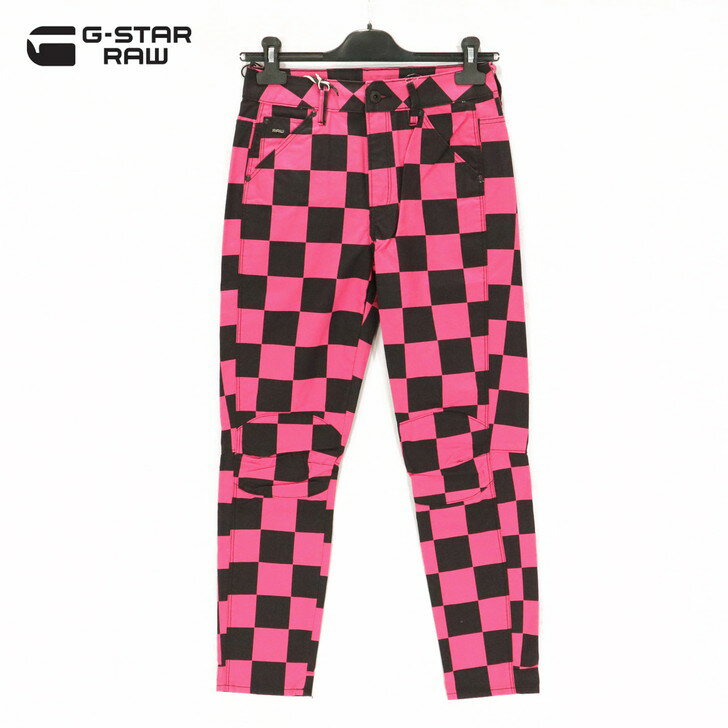 Rakuten - 75％オフ 新品 正規品 ジースターロゥ G-Star RAW パンツ 23 24 25 26 27 レディース XSサイズ Sサイズ Mサイズ Lサイズ LLサイズ ピンク×ブラック 5ポケット コットン 5622 3D MID BOYFRIEND D04945-9038-9079