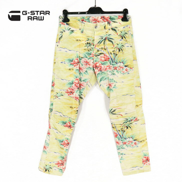 Rakuten - 65％オフ 新品 正規品 ジースターロゥ G-Star RAW ジーンズ 30 メンズ Mサイズ イエロー柄 カラーデニム 5ポケット コットン100% プリント 5622 3D TAPERED D04956-A347-9673