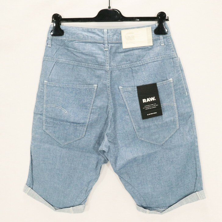 65％オフ 新品 正規品 ジースターロゥ G-Star RAW ハーフパンツ 28 メンズ XSサイズ ライトブルー コットン100% 薄手 ショートパンツ ARC 3D RELAXED 1/2 D09151-8727-082