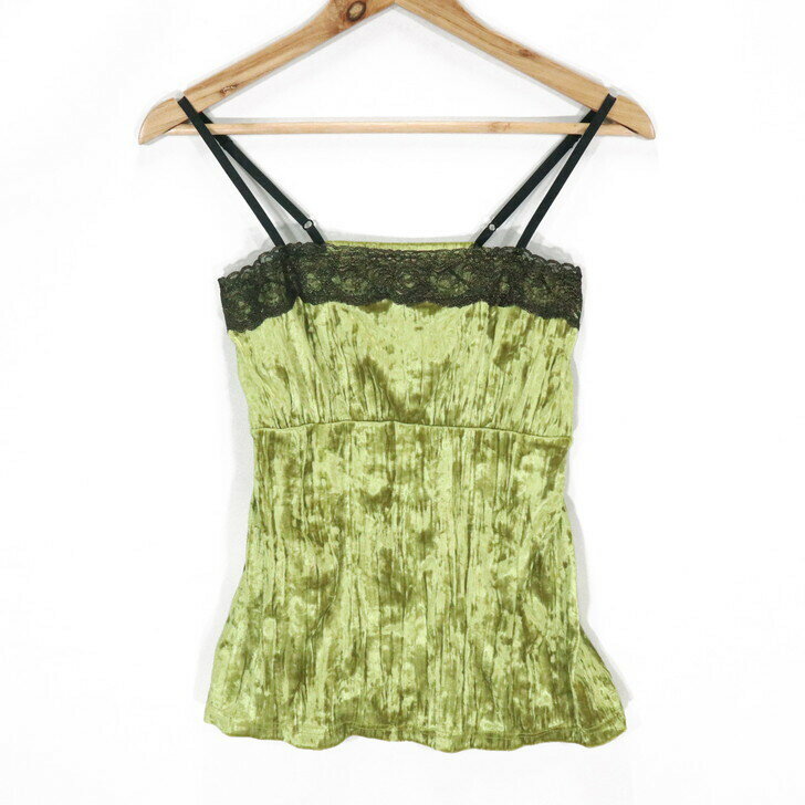 90％オフ 新品 正規品 ベネフィット Benefit キャミソール 2サイズ レディース S〜Mサイズ 黄緑色 ベロア トップス 伸縮 2507-55026...